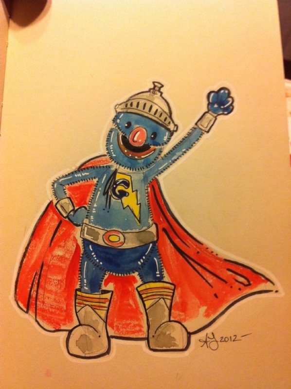 Super Grover by Freddy Scribbles, in Peter Mares's Sketches Comic Art